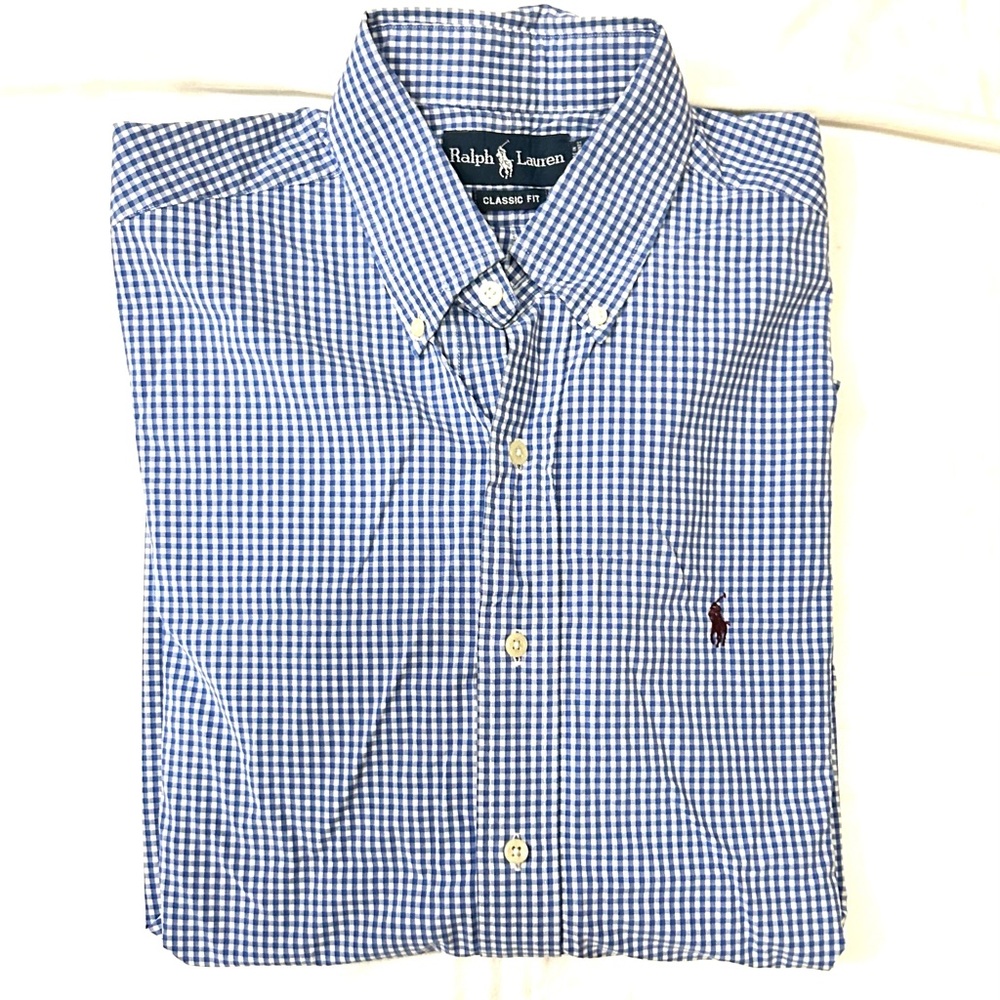 Men’s Ralph Lauren Classic Fit Long Sleeve dress shirt. Size L/16.
